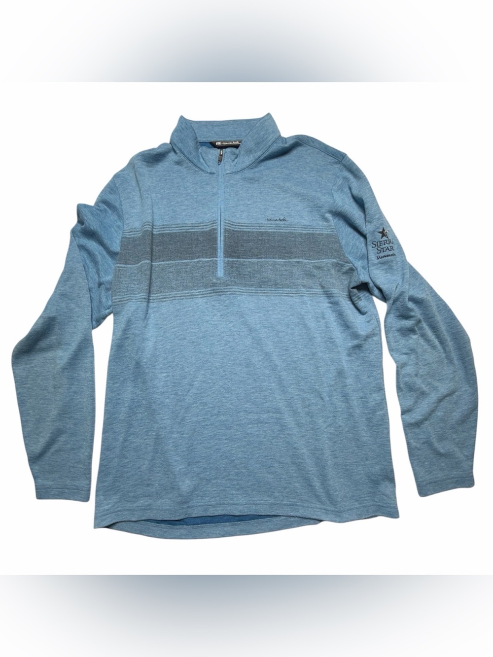 Travis Mathew 1/4 Zip Pullover Mens XL Blue Bridge The Gap Sweatshirt